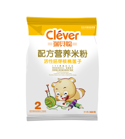 瑞貝聰活性胚芽核桃蓮子營(yíng)養(yǎng)米粉2段袋裝