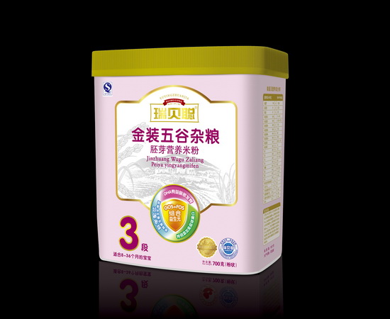 瑞貝聰金裝五谷雜糧胚芽營養(yǎng)米粉3段