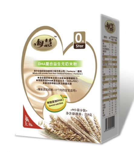 每慧DHA益生元牛奶米粉0段(盒裝)