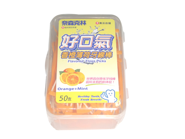 奈森克林好口氣香橙薄荷牙線(xiàn)棒50支