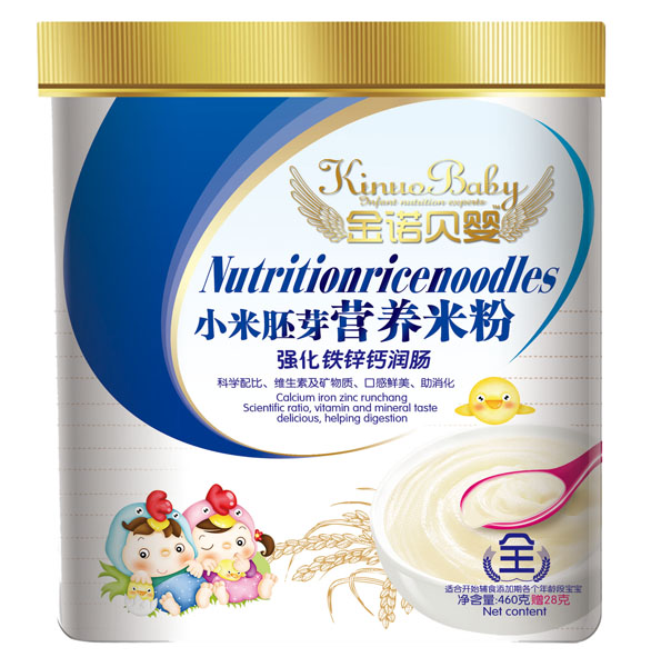 金諾貝嬰強(qiáng)化鈣鋅鐵潤(rùn)腸配方小米胚芽營(yíng)養(yǎng)米粉