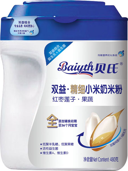 貝氏紅棗蓮子果蔬雙益精細小米奶米粉480克