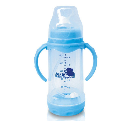 多比象帶手柄嬰兒奶瓶藍(lán)色