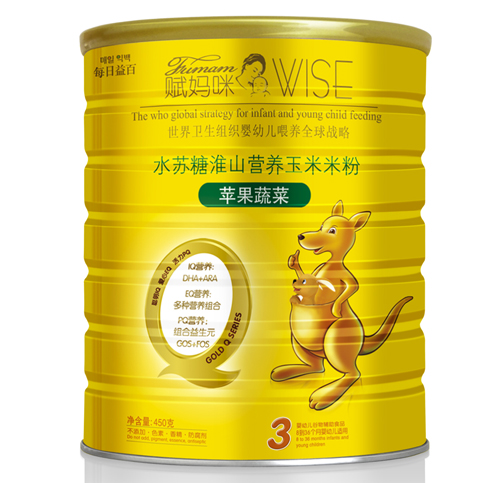 賦媽咪蘋果蔬菜水蘇糖淮山營(yíng)養(yǎng)玉米米粉3段