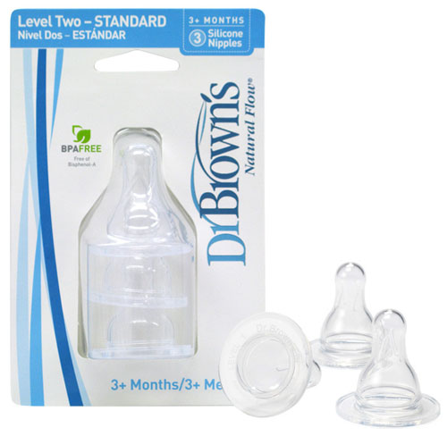 布朗博士流量2標(biāo)準(zhǔn)奶嘴(3個裝)