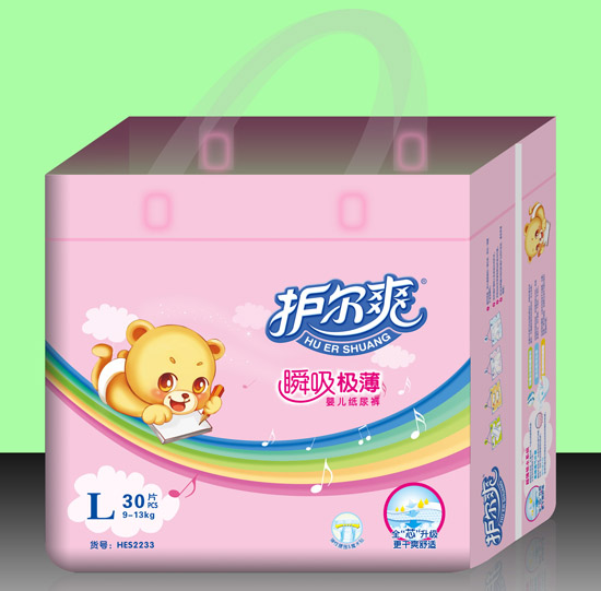 護(hù)爾爽瞬吸極薄嬰兒紙尿褲L碼30片