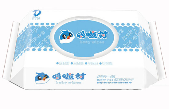 哆啦樹衛(wèi)生潔膚柔濕巾80片含蓋藍(lán)色