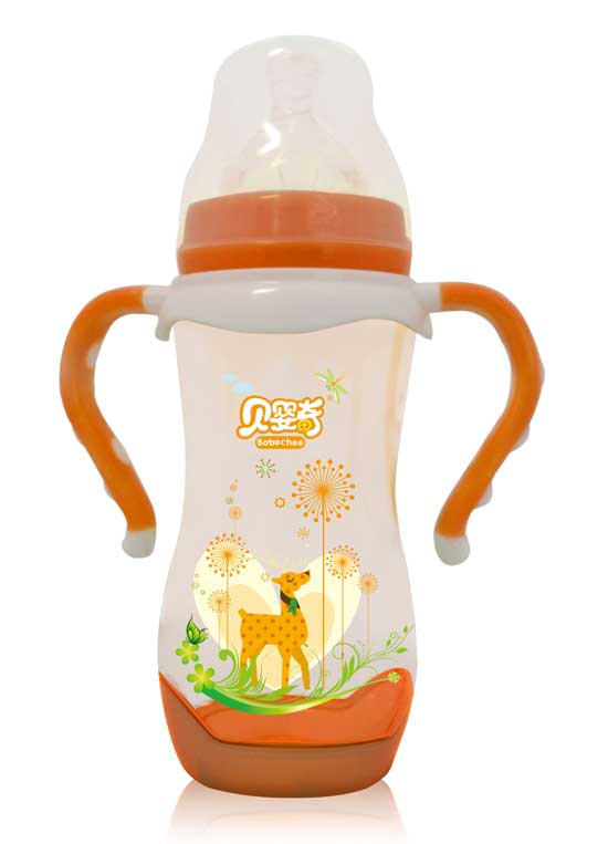 貝嬰奇PPSU雙柄自動奶瓶小鹿