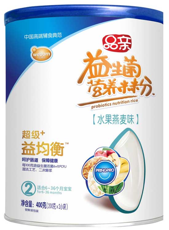 品親超級(jí)+益菌衡水果燕麥有益米粉