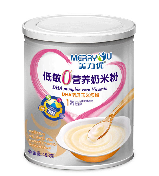 美力優(yōu)DHA南瓜玉米多維聽裝低敏0°營(yíng)養(yǎng)奶米粉1段