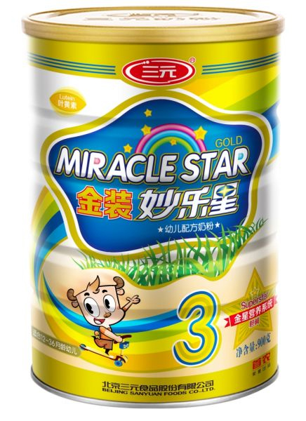 妙樂(lè)星金裝聽(tīng)裝幼兒奶粉3段