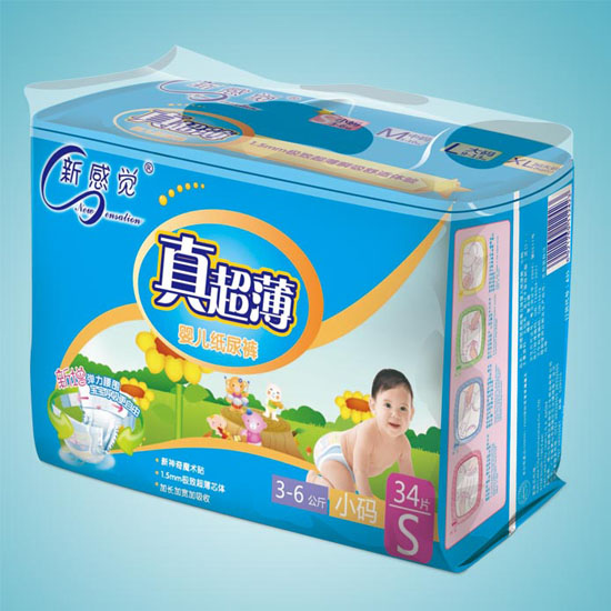 新感覺真超薄嬰兒紙尿褲S碼34片