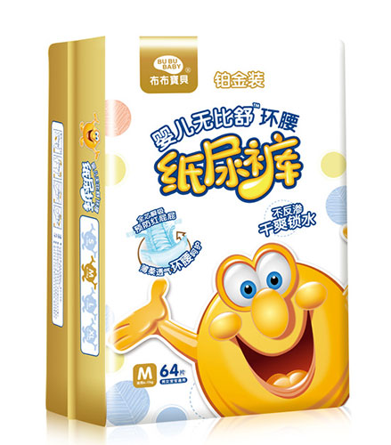 布布寶貝鉑金裝嬰兒環(huán)腰紙尿褲M豎向