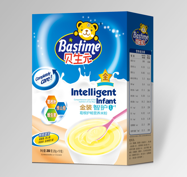 貝生元金裝智護1+1鈣鐵鋅營養(yǎng)米粉盒裝