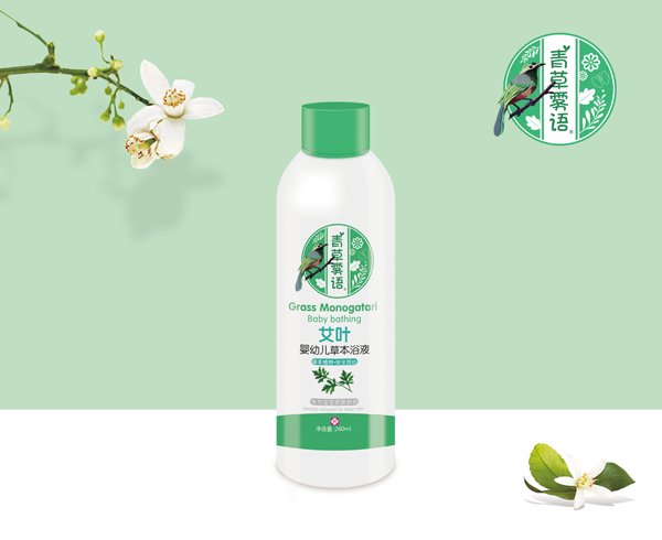 青草霧語艾葉嬰幼兒草本浴液 600