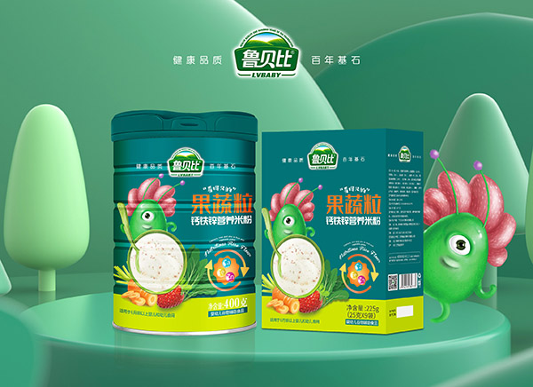 魯貝比果蔬粒鈣鐵鋅營養(yǎng)米粉系列