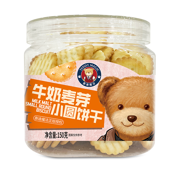 泰迪魔法牛奶麥芽小圓餅干