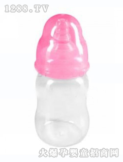 華惠120ml標(biāo)口PP奶瓶紅