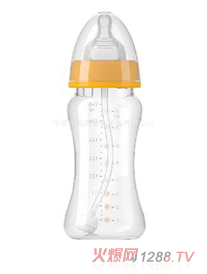 朵陽(yáng)240毫升寬口徑PP奶瓶黃