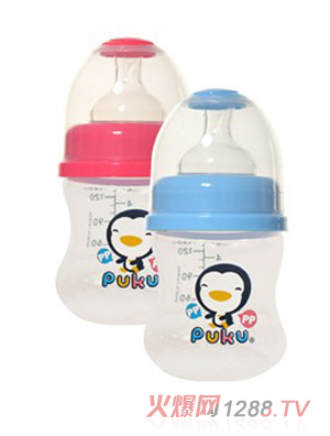 藍色企鵝嬰兒寬口PP奶瓶140cc