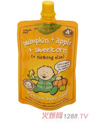 葉子嬰兒果泥（南瓜、蘋果、甜玉米）