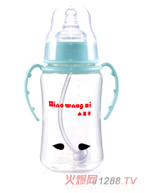 小王子10安弧形寬口徑感溫有耳自動(dòng)PP奶瓶