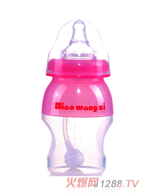 小王子6安硅膠環(huán)保形自動奶瓶玫紅色