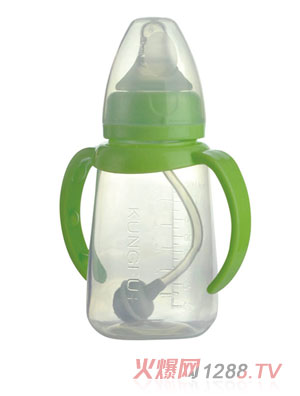 功夫?qū)氊怭P標(biāo)口防滾自動小奶瓶