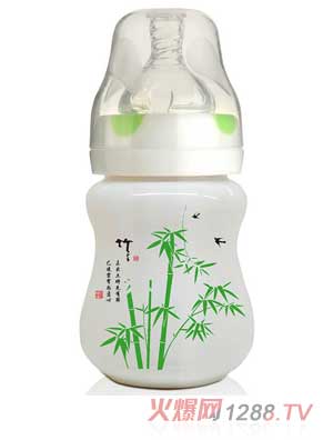 貝嬰奇180ml陶瓷奶瓶綠色