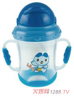 陽光兔嬰兒吸管訓(xùn)練杯180ML藍色