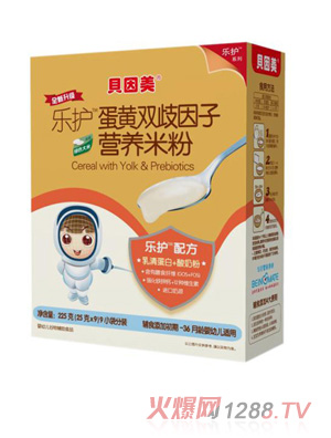貝因美樂護(hù)蛋黃雙歧因子營養(yǎng)米粉