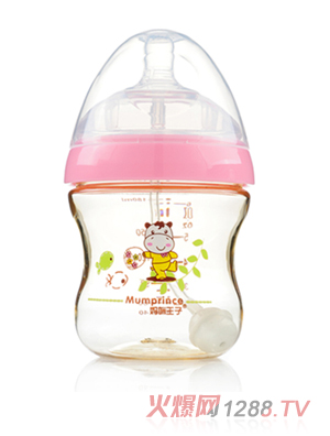 媽咪王子PPSU超寬口奶瓶180ml 粉色