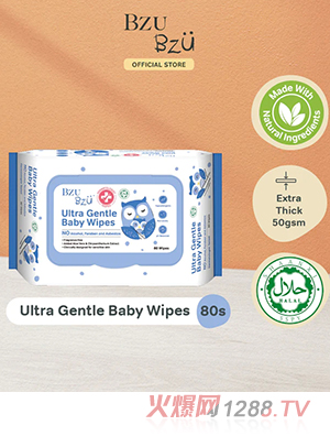 BZU BZU 超溫和無香嬰兒濕巾80片
