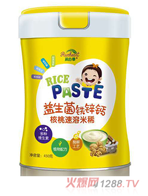 潤(rùn)心草益生菌鐵鋅鈣速溶米稀