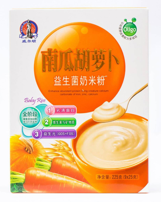 威爾頓25G南瓜胡蘿卜益生菌奶米粉